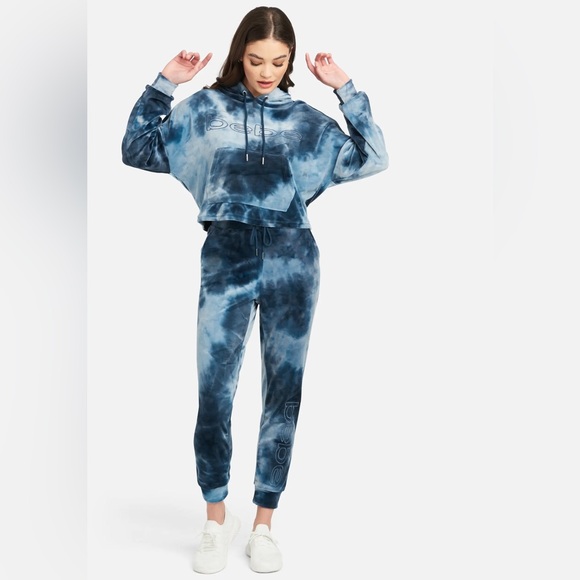 bebe Pants - bebe Blue Tie-Dye Joggers